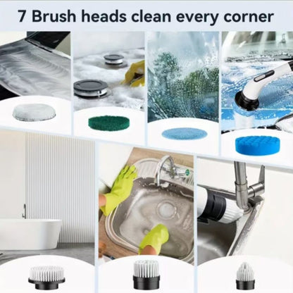 Velmora™ Electric Spin Scrubber Pro – Cordless Deep Cleaning Brush For Bathroom & Kitchen