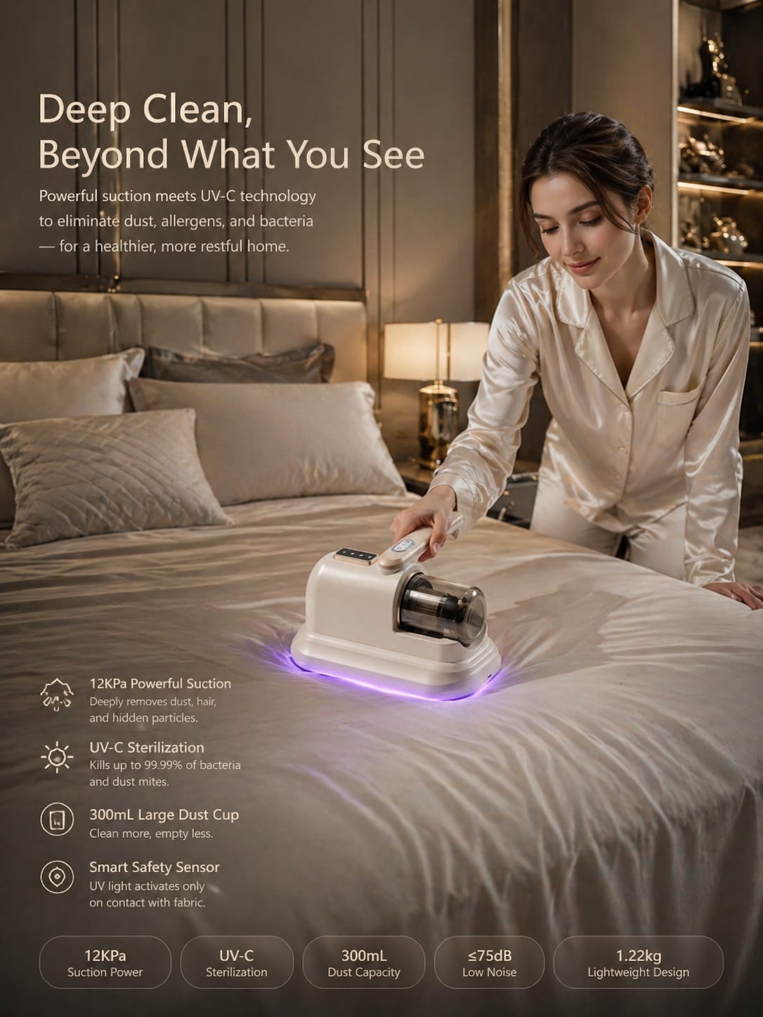 Velmora™ UV Anti-Mite Mattress Vacuum Cleaner