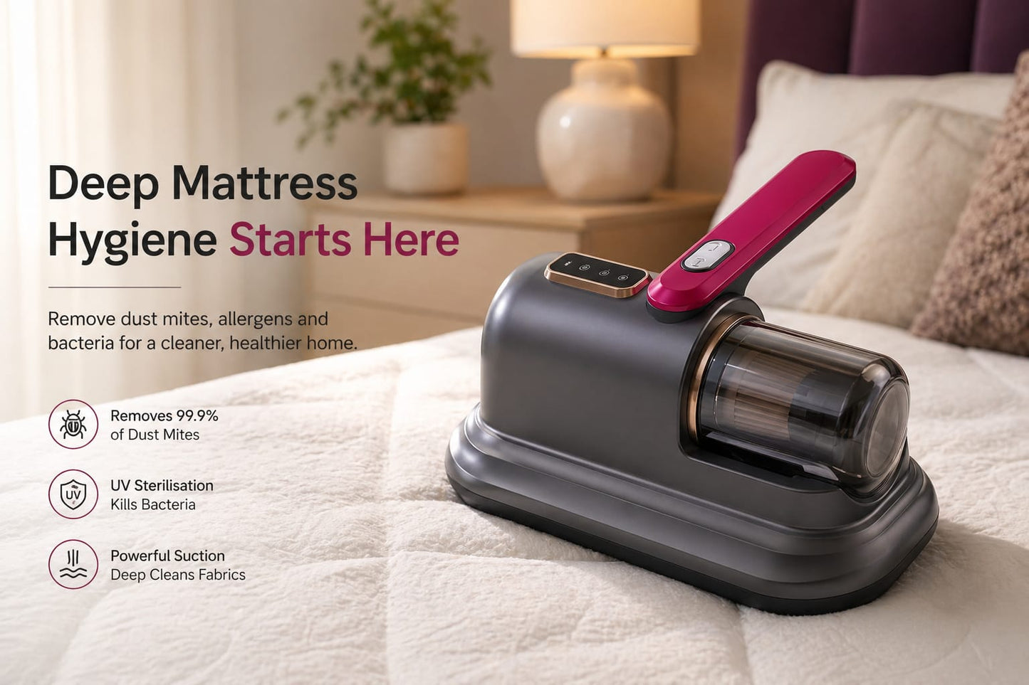 Velmora™ UV Anti-Mite Mattress Vacuum Cleaner