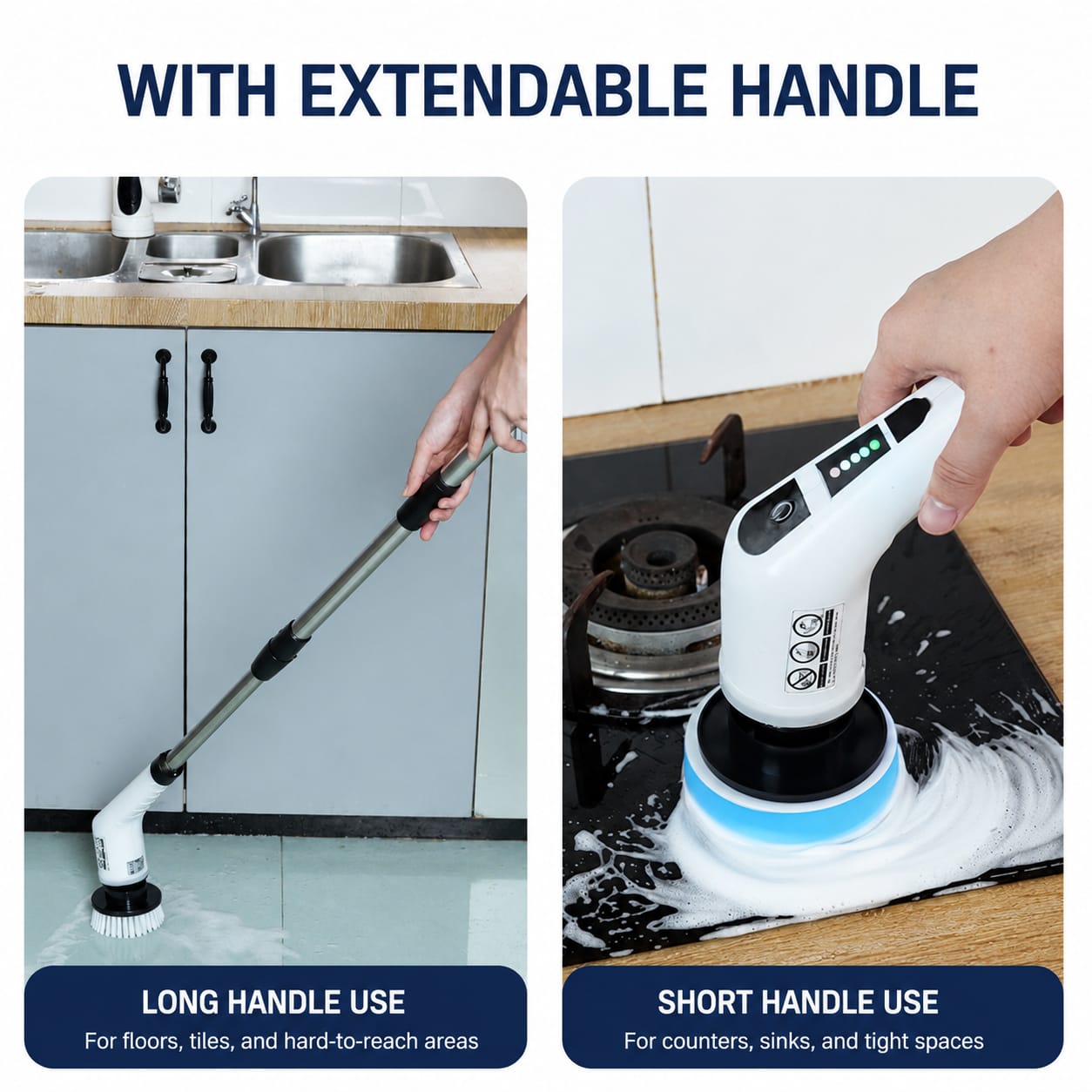 Velmora™ Electric Spin Scrubber Pro – Cordless Deep Cleaning Brush For Bathroom & Kitchen