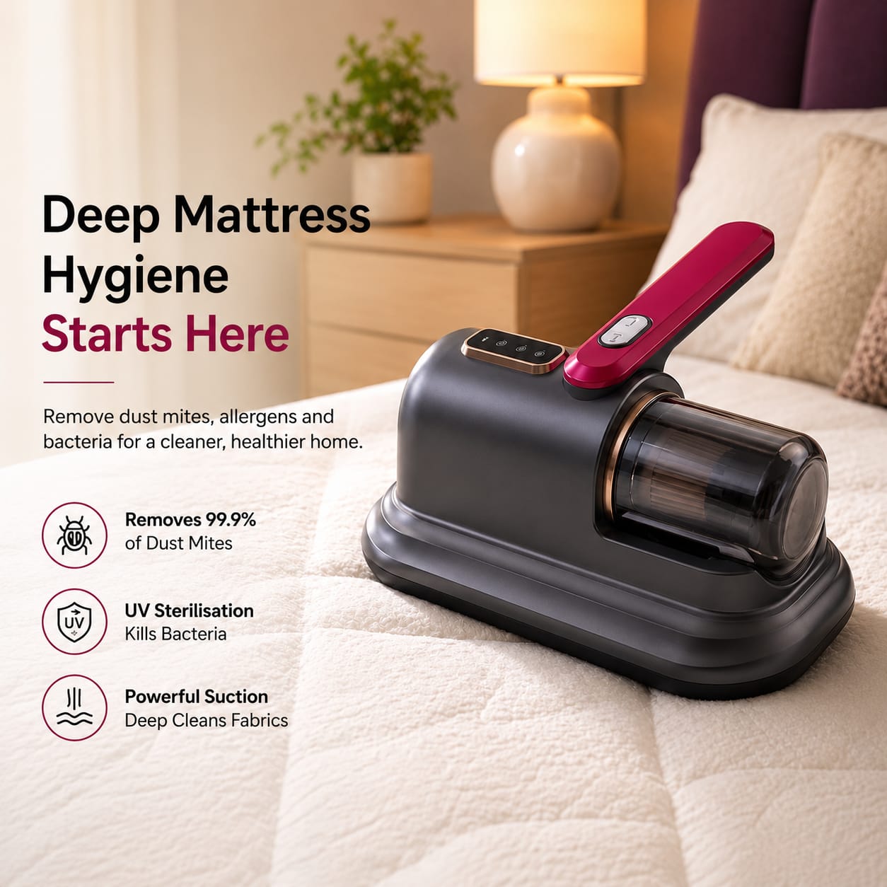 Velmora™ UV Anti-Mite Mattress Vacuum Cleaner