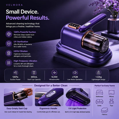 Velmora™ UV Anti-Mite Mattress Vacuum Cleaner