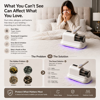 Velmora™ UV Anti-Mite Mattress Vacuum Cleaner